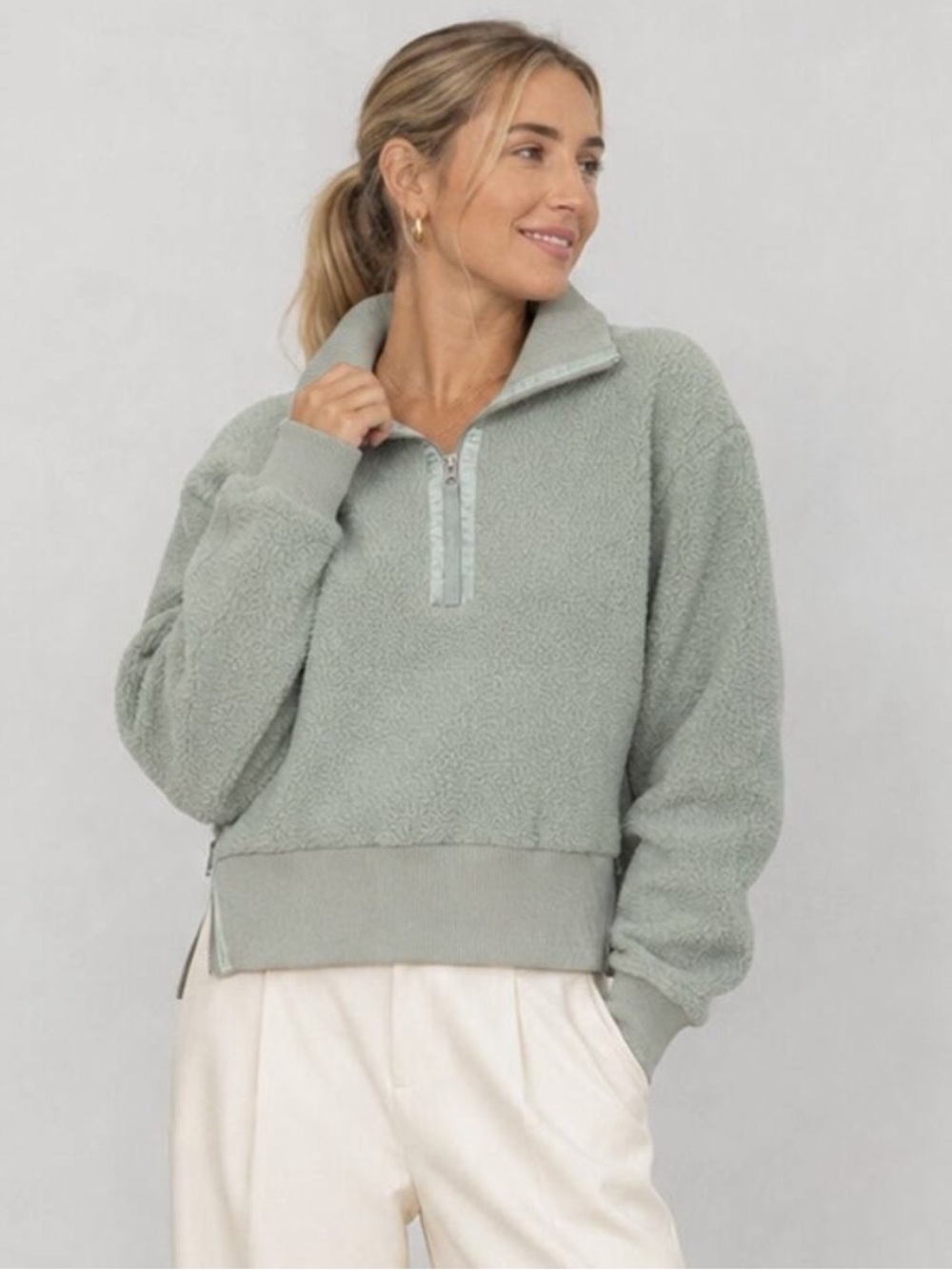 Varley Roselle Half Zip-Front Fleece Pullover